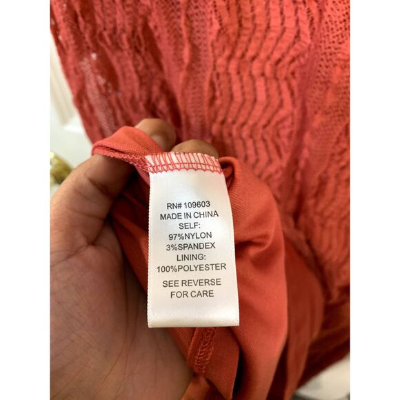 Rabbit Rabbit Rabbit Designs Coral Lace Dress Size 16 - Picture 4 of 6